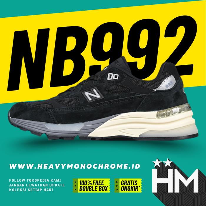 NB Balance 992 Black Grey MiUSA Sneaker M992BL (Size 36-45)