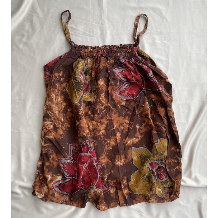Preloved Sunan Atasan Daster Batik Tank Top Baju Tidur Wanita