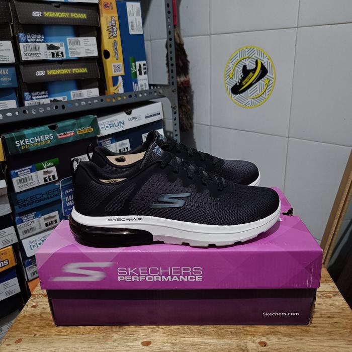 Skechers Slip On Go Walk Air 2.0 - Classy Summer Black / Lite Blue