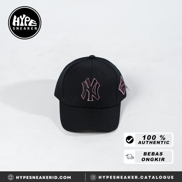 Topi MLB NY YANKEES OUTLINE ROSE GOLD BLACK CAP 100% ORIGINAL- OS ADJUST