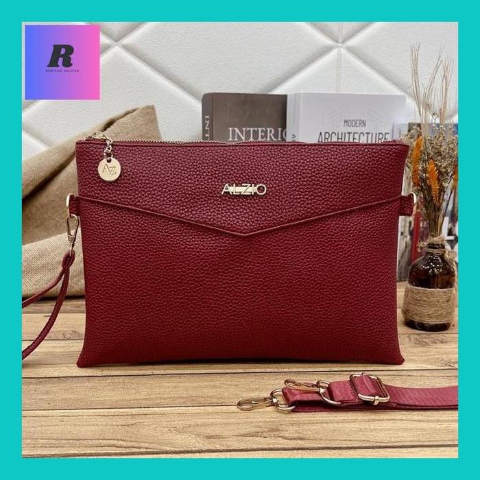 Rewi** Heiko - Best Seller Tas Wanita Handbag Selempang Papirut Sling Bag Import - Alzio Clutch Clar