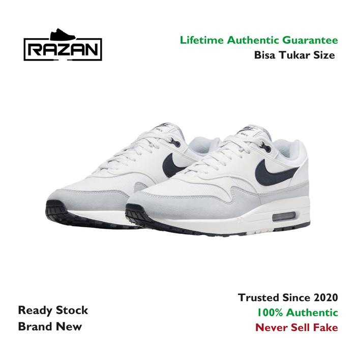 Nike Air Max 1 Platinum Tint Dark Obsidian 100% Authentic Original