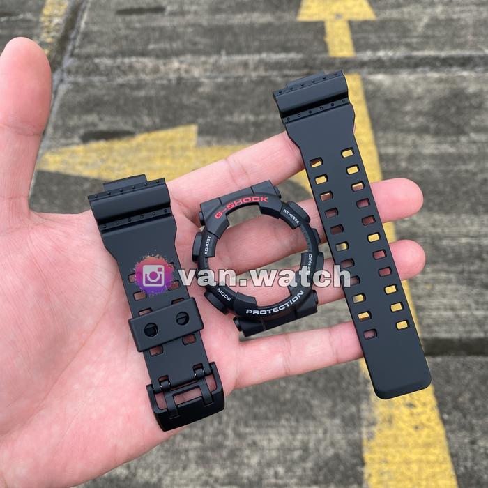 BNB Band Bezel Gshock GD 100-1A GA 110 GA 120 GA 100 GD 110 ORIGINAL Tulisan Merah Buckle Hitam