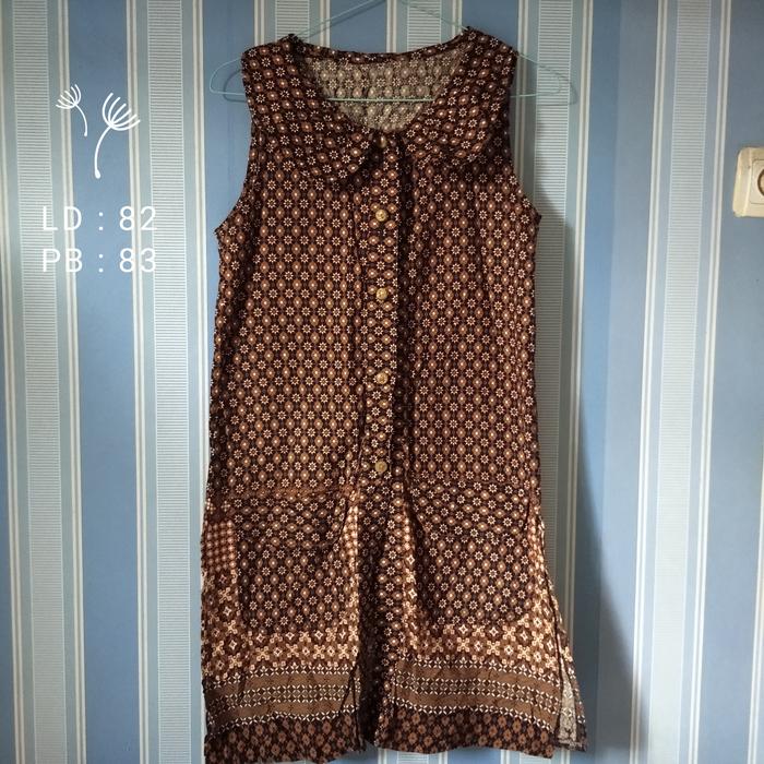 Thrift outer batik tanpa lengan