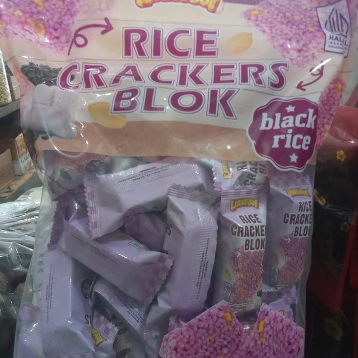 RICE CRACKERS BLOK RASA BLACK RICE PEANUT SNACK KETAN BERAS HITAM KACANG DAN ORGINAL WITH PEANUT CEM