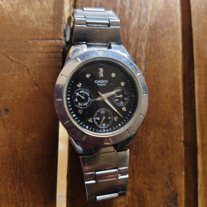 preloved jam tangan casio stainless