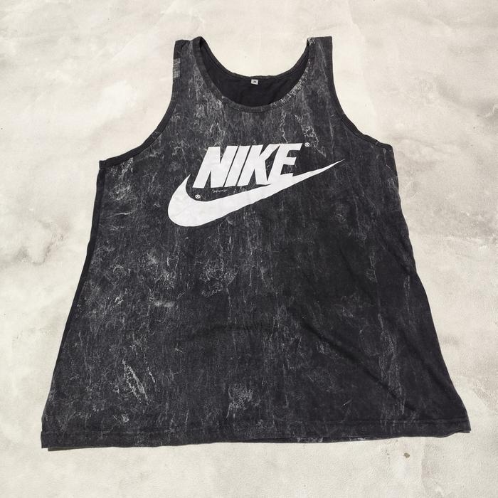 baju kaos singlet pria nike hitam motif bekas