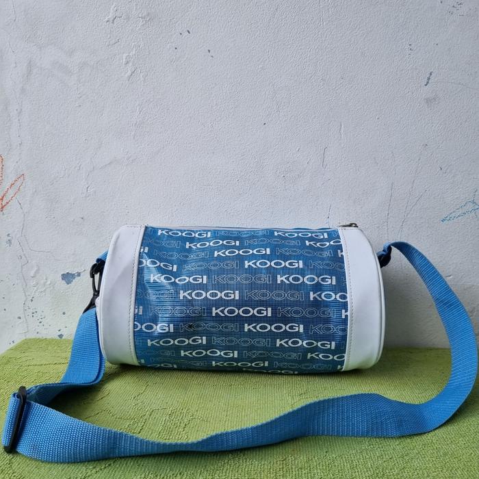 TAS SLING SPORT PRIA WANITA KOOGI SECOND BRAND BIRU / TAS SELEMPANG TABUNG PRIA WANITA