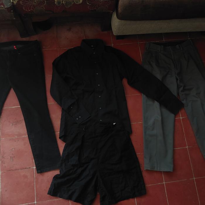 borongan kemeja celana uniqlo