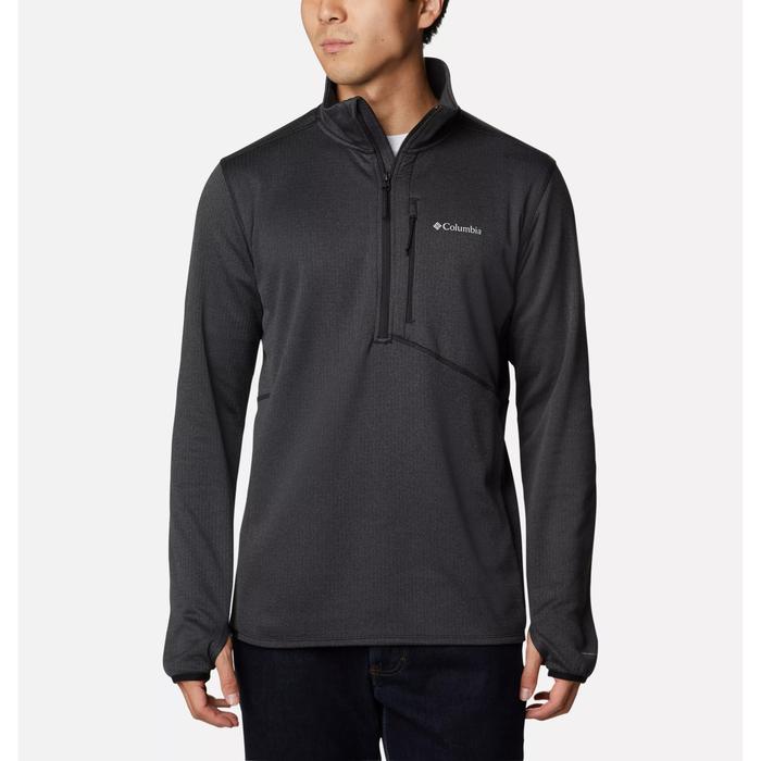 Men Fleece Half Zip Jacket Bigsize Original - Jaket Pria Jumbo Size CLM0177
