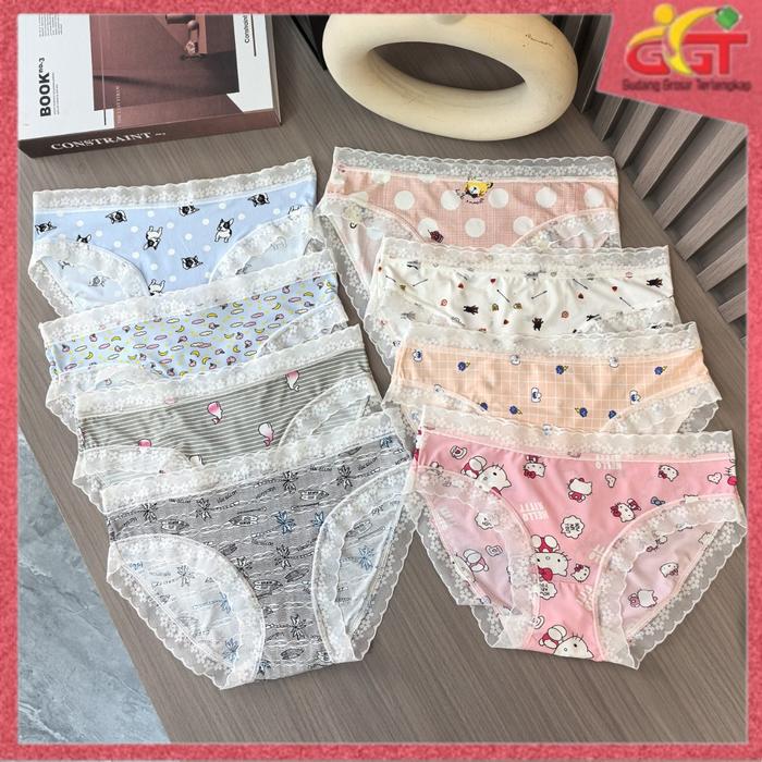 GGT (COD) Celana Dalam Wanita 7038 Sempak Anak Perempuan Karakter Kartun Lucu