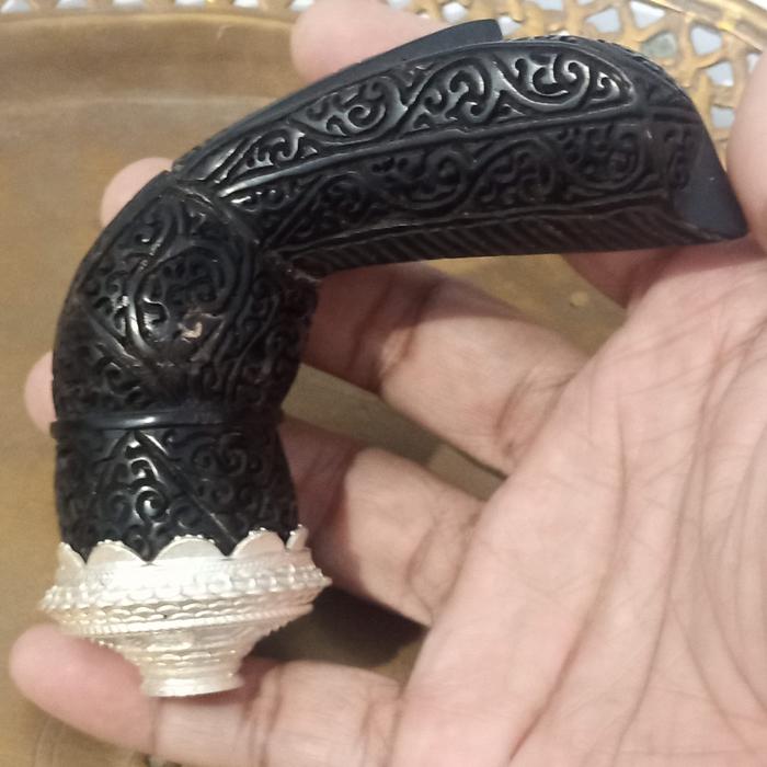 Hulu keris melayu/bugis model patah tiga ukir halus xe lama