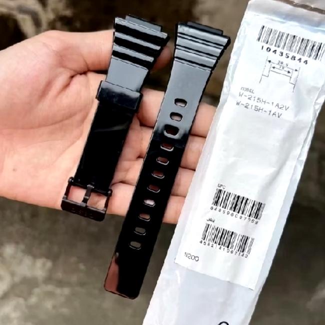 Tali strap jam tangan casio W215h w-215h w215 h w 215 rubber karet glossy