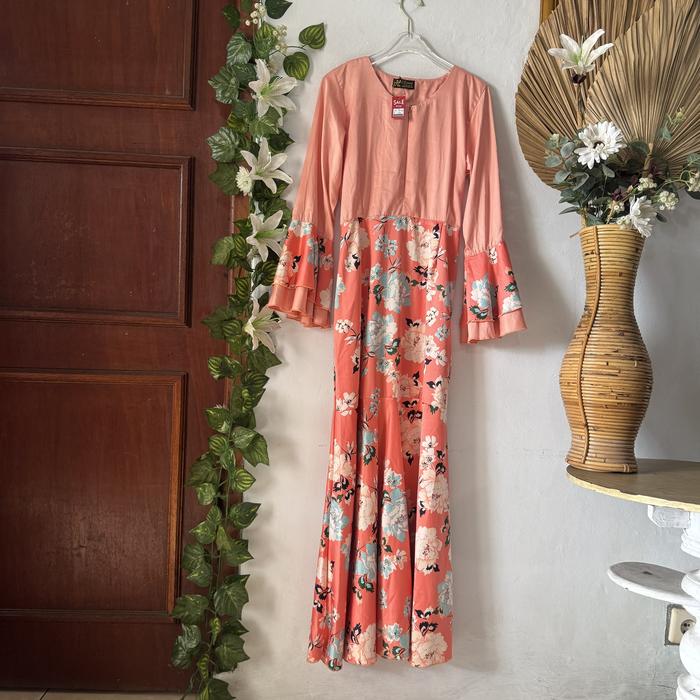 Long Dress Peach Silk Duyung