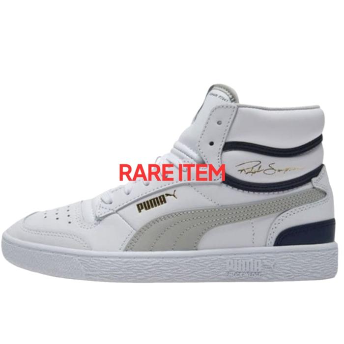 Sepatu Sneakers PUMA Ralph Sampson Mid white gray violet 37084704 ORIGINAL 100% LEGIT BARANG RESMI!!