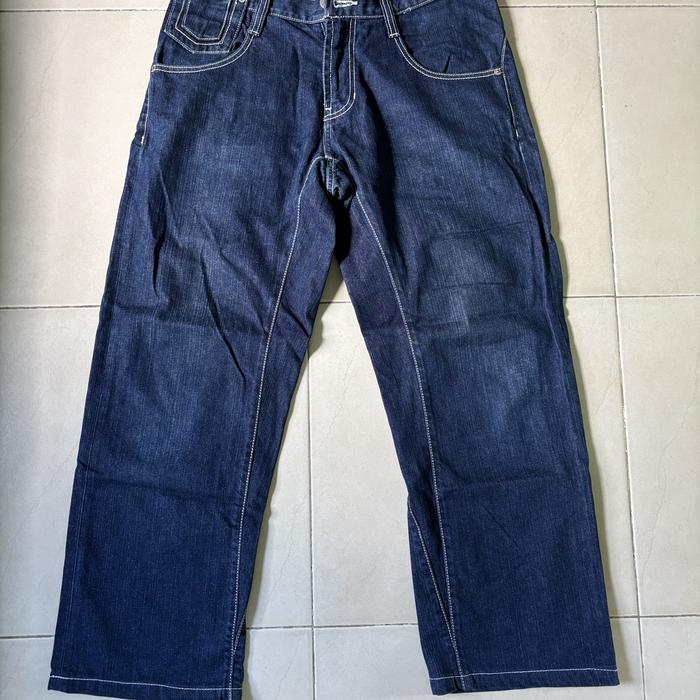celana jens EVISU_ warna biru_second brand