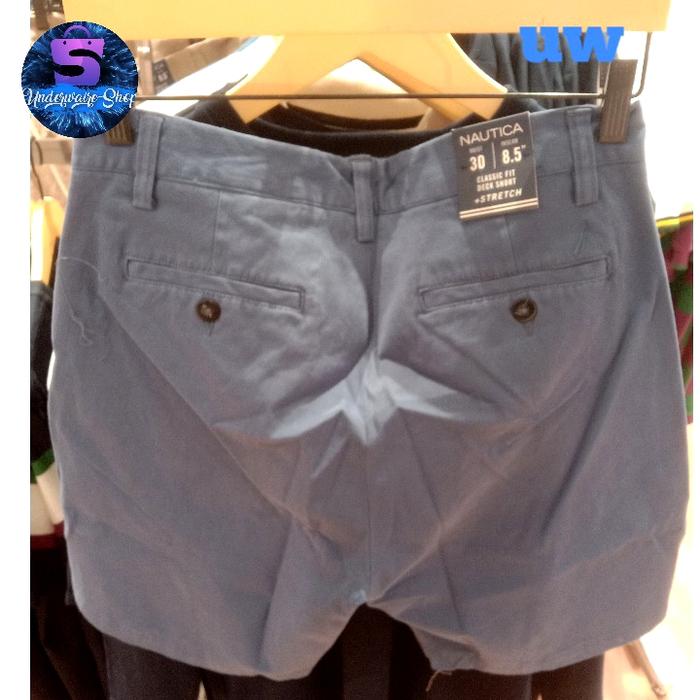 celana pendek pria nautica warna true navy original 100% (BR9100) clasic fit street