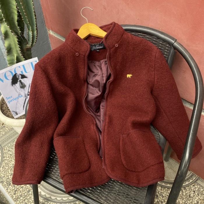 Jaket Tebal Pria Jack Spicklaus Original Vintage Maroon Second