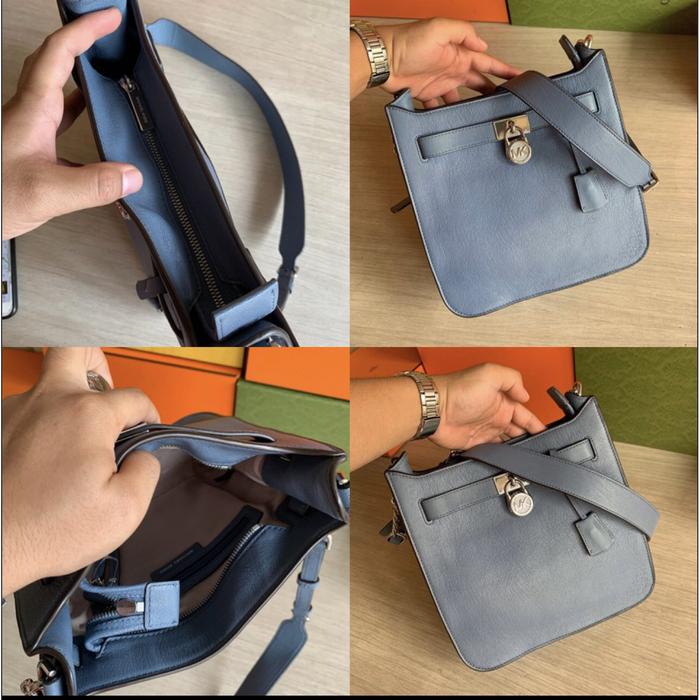 Michael Kors Blue Bag - Small - Crossbody Leather/ Kulit Authentic