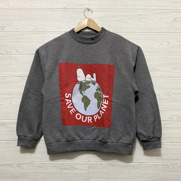 Crewneck Zara X Peanuts Save Our Planet Logo (Thrift)