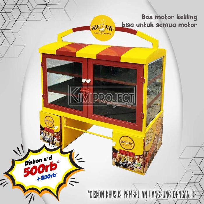 Rombong motor box motor keliling makanan minuman kuat dan kokoh