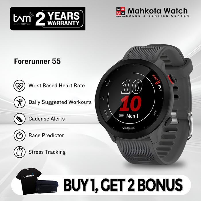 JAM TANGAN PRIA GARMIN FORERUNNER 55 GRAY