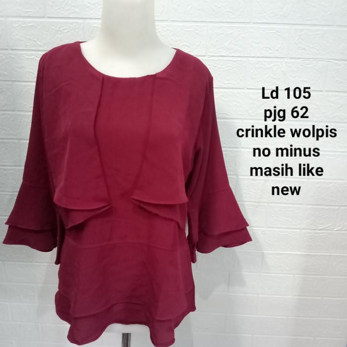 blouse maroon/ blouse merah maroon / blouse natal