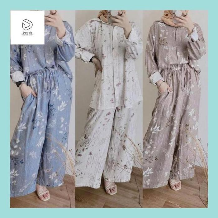 Desig_ Setelan Rayon Motif Candy Lady / Setelan Rayon Motif Bunga / Oneset Rayon Premium