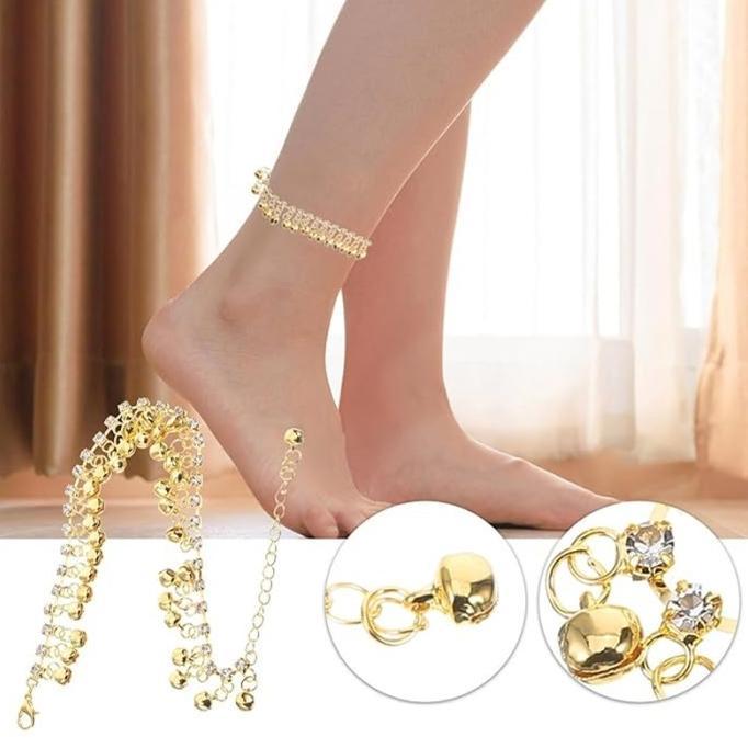 TERBARU Belly Dance Leg Ankle Gelang Gelang Kaki Jumbai Kerincingan Gelang Kaki Tari India
