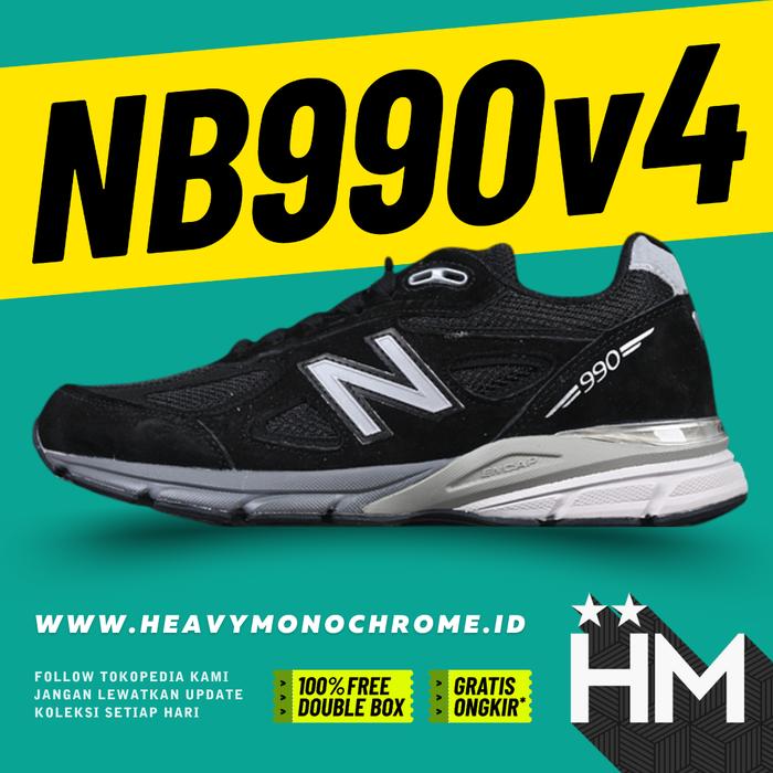 NB Balance 990v4 MiUSA x KITH Black SIlver Sneaker M990BK4 (Size 36-45)