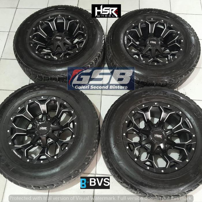 Ready stok velg mode offroad type GOKU HSR 16X9 6X139 BLACK +BAN FORCEUM AT/Z 235 70 R16
