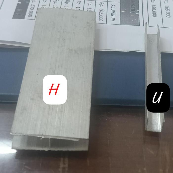 list aluminium u panjang 6 meter