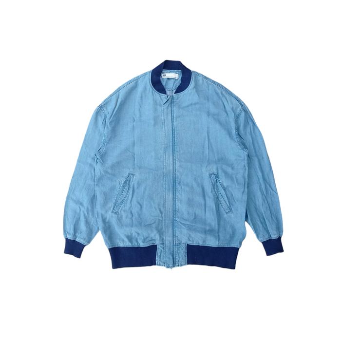 sly chambray varsity jacket