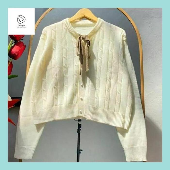 Desig_ Astari Cable Cardigan / Sweater Atasan Wanita Cardigan Cable