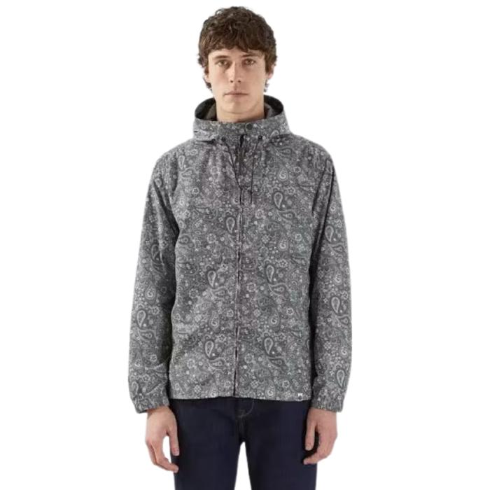 pretty green paisley print jacket grey