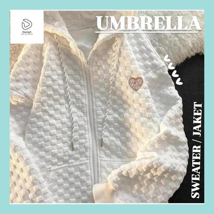 Desig_ Ios Shop Umbrella Sweater Polyester Wanita Fashion Korean Style
