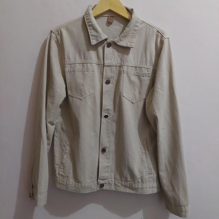 jaket trucker denim jeans KTC cream preloved
