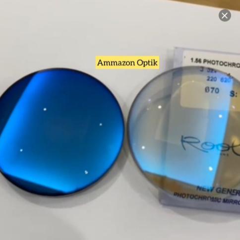 Lensa Photocromic Mirror Blue dan Photocromic Mirror Red Biru Merah Minus Frame Optik