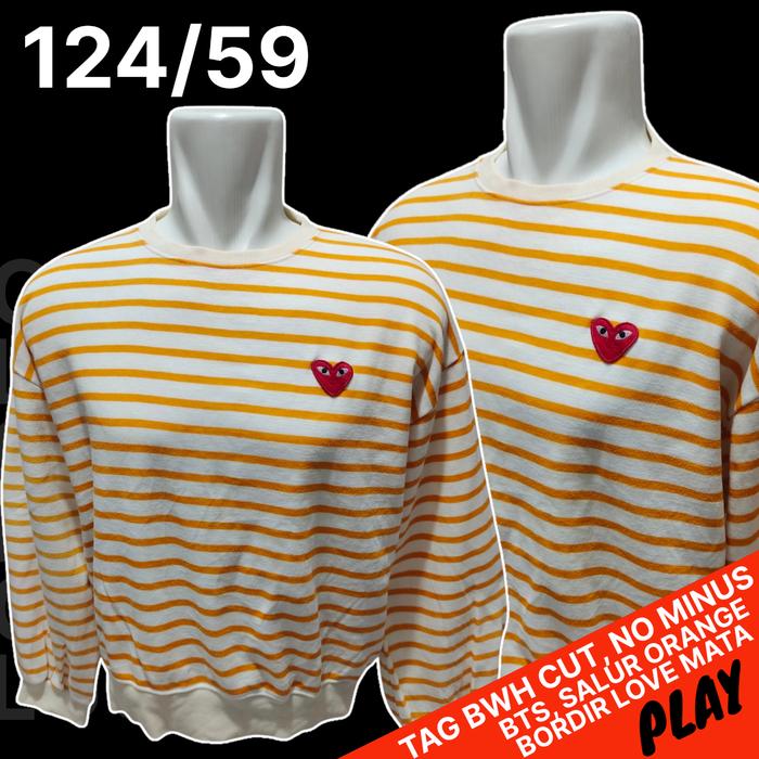 Sweater Comme des Garcons Salur/CREWNECK Salur Play, CDG, Bekas
