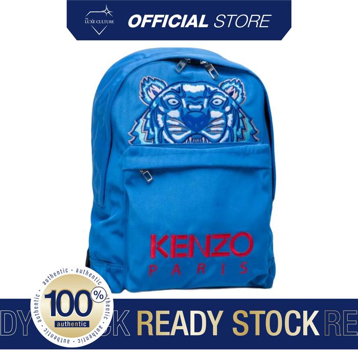 Kenzo Tiger Red Blue Backpack / Tas Branded Original