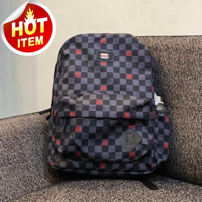 Backpack Vans Spiderman Checkerboard | Tas Ransel | Backpack Vans | Tas Punggung | Branded | Limited