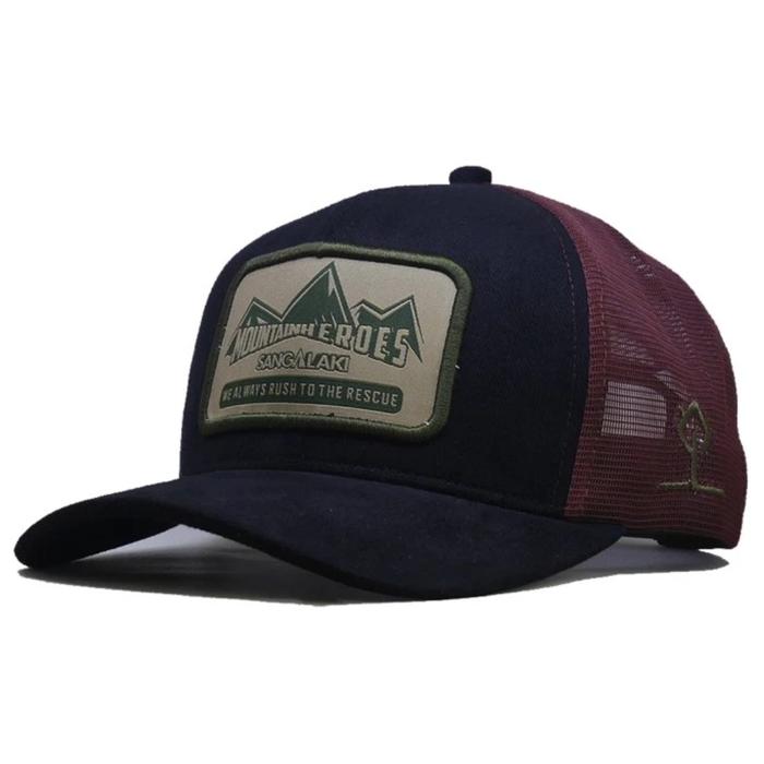 topi Sangalaki MH trucker hat maroon black ORIGINAL NOT EIGER