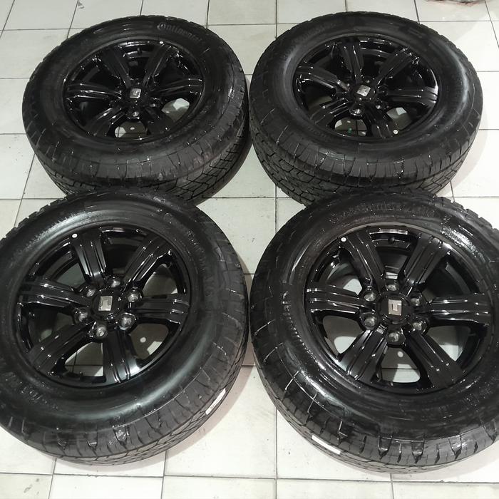 Velg Mobil Oem Tank R17x8 Pcd 6x139.7 ÷ Ban Conti 265 65 R17 PNP Hilux Fortuner Kondisi Mulus