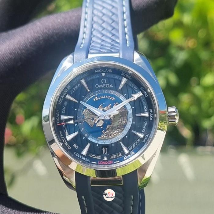 Omega WorldTimer Aquaterra GMT Blue Dial Swiss Automatic 42mm