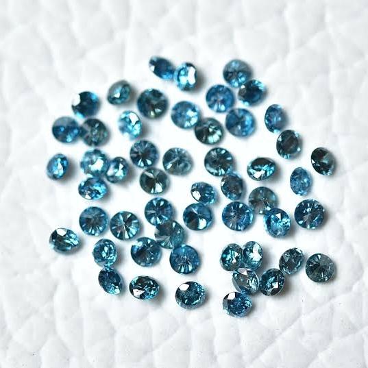 0,10 carat natural blue diamond berlian biru asli Eropa ukuran gugur 10 (pecah 10)
