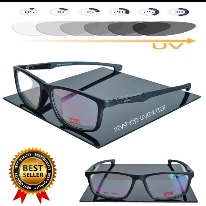 Frame Kacamata Pria Levis All Black