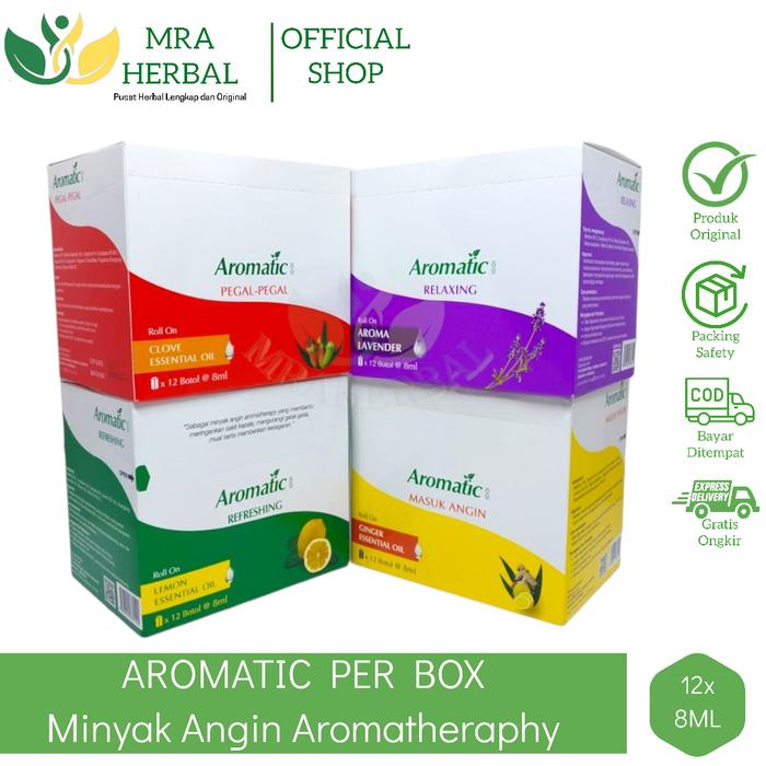 AROMATIC 1001 Minyak Angin Aromatherapy Roll On 8 ml - Per Box Isi 12 pcs