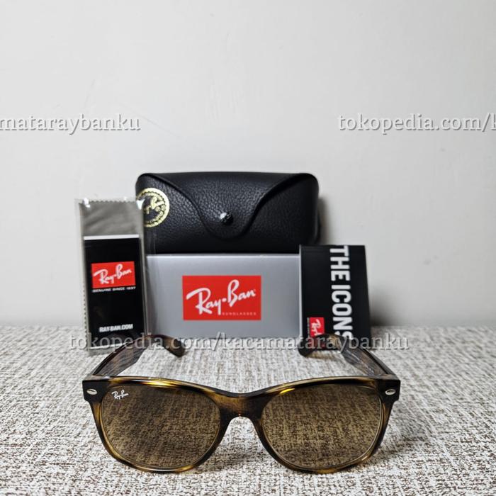 Kacamata Rayban New Wayfarer RB2132 710/51 55 Tortoise Lens Gradient Brown Original