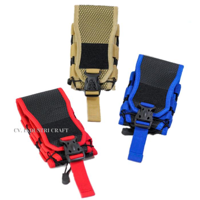 Sarung Tempat Hp Pinggang Dobel slot 6,8 Inch Tas Dompet Hp