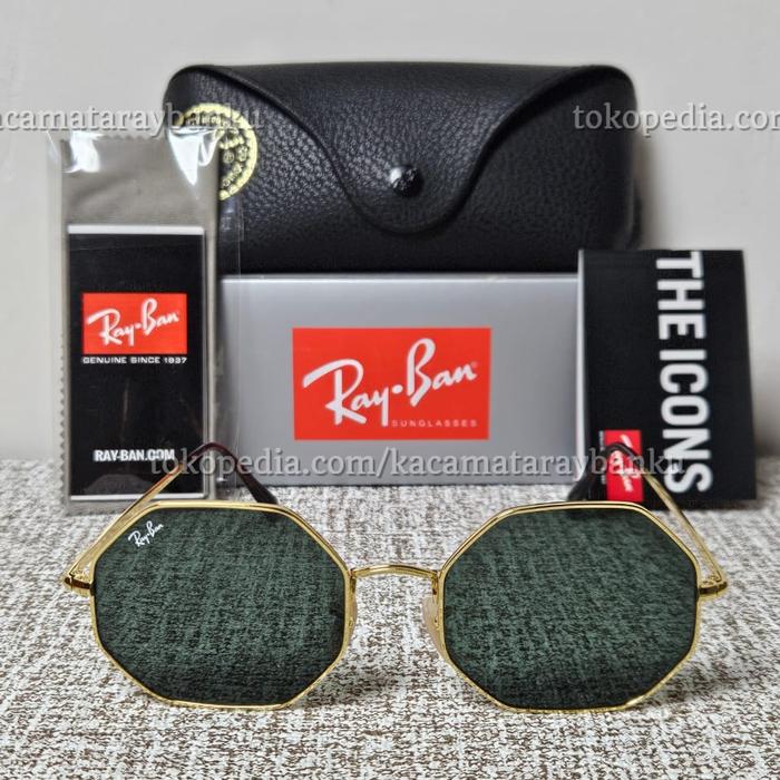 Kacamata RayBan Square RB1972 9147/31 54 19 145 3N Gold Green Original